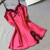 Image of Women Nightdress Sexy mini dress Soft Comfortable Satin Lace