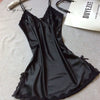 Image of Women Nightdress Sexy mini dress Soft Comfortable Satin Lace