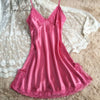 Image of Women Nightdress Sexy mini dress Soft Comfortable Satin Lace