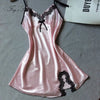 Image of Women Nightdress Sexy mini dress Soft Comfortable Satin Lace