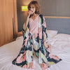 Image of Autumn Ladies Pajama Set Cotton Satin 4Pcs Set