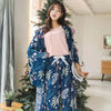 Image of Autumn Ladies Pajama Set Cotton Satin 4Pcs Set