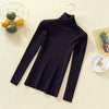 Image of Women Turtleneck Casual Pure Cashmere Pullover Autumn Winter Solid Long Sleeve