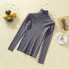 Image of Women Turtleneck Casual Pure Cashmere Pullover Autumn Winter Solid Long Sleeve