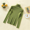 Image of Women Turtleneck Casual Pure Cashmere Pullover Autumn Winter Solid Long Sleeve