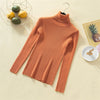 Image of Women Turtleneck Casual Pure Cashmere Pullover Autumn Winter Solid Long Sleeve