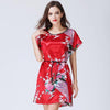 Image of Women's Summer Mini Kimono Robe Lady Rayon Bath Gown