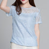 Image of New Women Clothing Chiffon Blouse Lace Crochet Female Korean Shirts