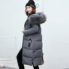 Image of Winter Hooded Thicken Down Coat Women Long Warm Slim Down Jackets Vogue