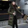 Image of Winter Hooded Thicken Down Coat Women Long Warm Slim Down Jackets Vogue