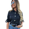 Image of Blouse Blusa Feminina Women Shirts With Pocket