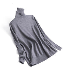 Cashmere Sweater Thin Basic Knitted Sweater Women Turtleneck Pullovers