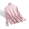 Image of Cashmere Sweater Thin Basic Knitted Sweater Women Turtleneck Pullovers