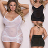 Image of Lace Lingerie Women Plus Size Bandage Babydoll Set Solid Muslin Sexy Lingerie With G-String Chemise De Nuit Femme For 3XL-5XL