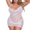 Image of Lace Lingerie Women Plus Size Bandage Babydoll Set Solid Muslin Sexy Lingerie With G-String Chemise De Nuit Femme For 3XL-5XL