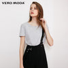 Image of Vero Moda Women's Crew Neck Multicolor Basic style Minimalist T-Shirt Top | 318101551