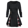 Image of Womail Shirt Women Autumn Winter Long Sleeve Tartan Tunic Pullover Tops