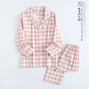 Image of 100% gauze cotton long sleeve casual sleepwear women