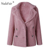 Image of Plus Size Warm Thick Faux Fur Jacket Coat  Pockets Plush Overcoat Outwear