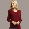 Image of JVEII Women Sweater Knitted Female Long Sleeve V-neck Cashmere Sweater And Pullover Female Autumn Winter Slim Jumpers Casual