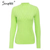 Image of Simplee Knitted jumper sweater women autumn winter Long sleeve top turtleneck female sweater ladies bestmatch pullover jumpers