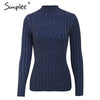 Image of Simplee Knitted jumper sweater women autumn winter Long sleeve top turtleneck female sweater ladies bestmatch pullover jumpers