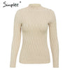 Image of Simplee Knitted jumper sweater women autumn winter Long sleeve top turtleneck female sweater ladies bestmatch pullover jumpers