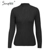 Image of Simplee Knitted jumper sweater women autumn winter Long sleeve top turtleneck female sweater ladies bestmatch pullover jumpers