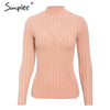 Image of Simplee Knitted jumper sweater women autumn winter Long sleeve top turtleneck female sweater ladies bestmatch pullover jumpers