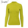 Image of Simplee Knitted jumper sweater women autumn winter Long sleeve top turtleneck female sweater ladies bestmatch pullover jumpers