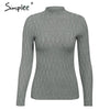 Image of Simplee Knitted jumper sweater women autumn winter Long sleeve top turtleneck female sweater ladies bestmatch pullover jumpers