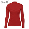 Image of Simplee Knitted jumper sweater women autumn winter Long sleeve top turtleneck female sweater ladies bestmatch pullover jumpers