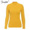 Image of Simplee Knitted jumper sweater women autumn winter Long sleeve top turtleneck female sweater ladies bestmatch pullover jumpers