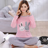 Image of Long Sleeve Top Long Pant Pajamas Set Woman Sleepwear