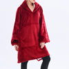 Image of Winter Thick Comfy TV Blanket Sweatshirt Solid Warm Hooded Blanket