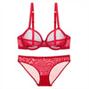 Image of Varsbaby Sexy Lace Red Color Christmas Underwear New Year Bra Set For Women