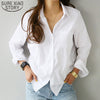 Image of women shirts and blouses ,Top Long Sleeve Casual White Turn-down Collar