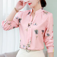 Shirts women elegant casual blouse Office chiffon shirts