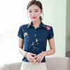 Image of Shirts women elegant casual blouse Office chiffon shirts