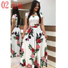 Image of Elegant Spring Autumn Women Dress 2019 Casual Bohmia Flower Print Maxi Dresses Fashion Hollow Out Tunic Vestidos Dress Plus Size