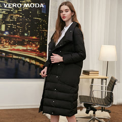 Vero Moda new 90% white duck down side pocket oversize long down jacket women