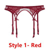 Image of Sexy women lace Black/white/red brand garter temptation ultra-thin female silk stockings Suspender Belt Wedding garters belts