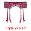 Image of Sexy women lace Black/white/red brand garter temptation ultra-thin female silk stockings Suspender Belt Wedding garters belts