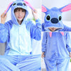 Image of Unisex Adults Animal Pajamas Anime Onesie Stitch Unicorn Panda Bear