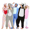 Image of New Winter Women Men Unisex Adult Cute Cartoon Onesie Animal Pajamas unicornio Unicorn Stitch Kigurumi Flannel Nightie Sleepwear