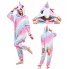 Image of New Winter Women Men Unisex Adult Cute Cartoon Onesie Animal Pajamas unicornio Unicorn Stitch Kigurumi Flannel Nightie Sleepwear