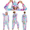 Image of New Winter Women Men Unisex Adult Cute Cartoon Onesie Animal Pajamas unicornio Unicorn Stitch Kigurumi Flannel Nightie Sleepwear