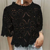 Image of Women Blouse Tunic Sexy Sleeveless Lace Shirt