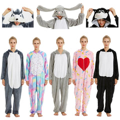 Pajamas For Women Unicorn Stitch Kigurumi Flannel Cute Animal Pajamas Sets Winter Sleepwear