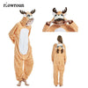 Image of Pajamas For Women Unicorn Stitch Kigurumi Flannel Cute Animal Pajamas Sets Winter Sleepwear